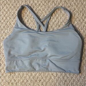 lululemon Energy Longline Bra, sky blue, sz 8